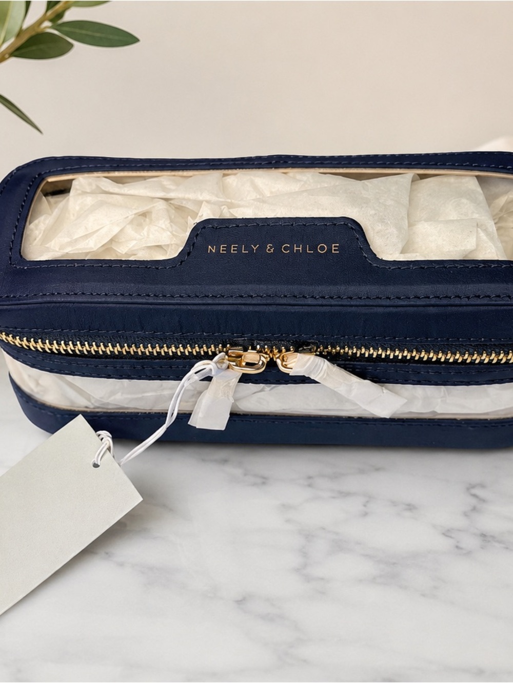 Neely & Chloe Navy stackable Cosmetic Case